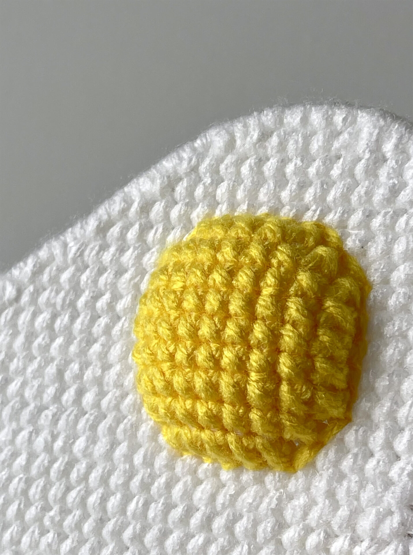 Detail Photo of Fried Egg Embroidery