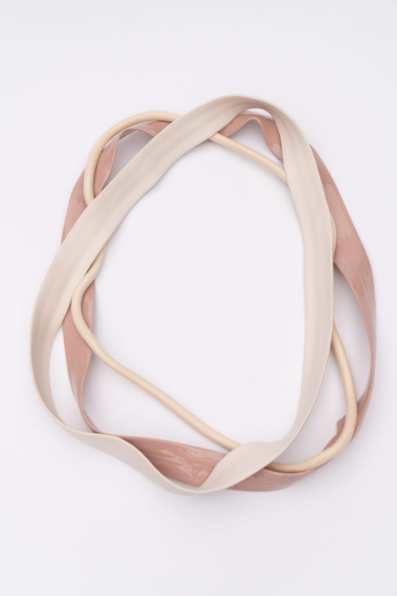 Porcelain ribbon wall sculpture