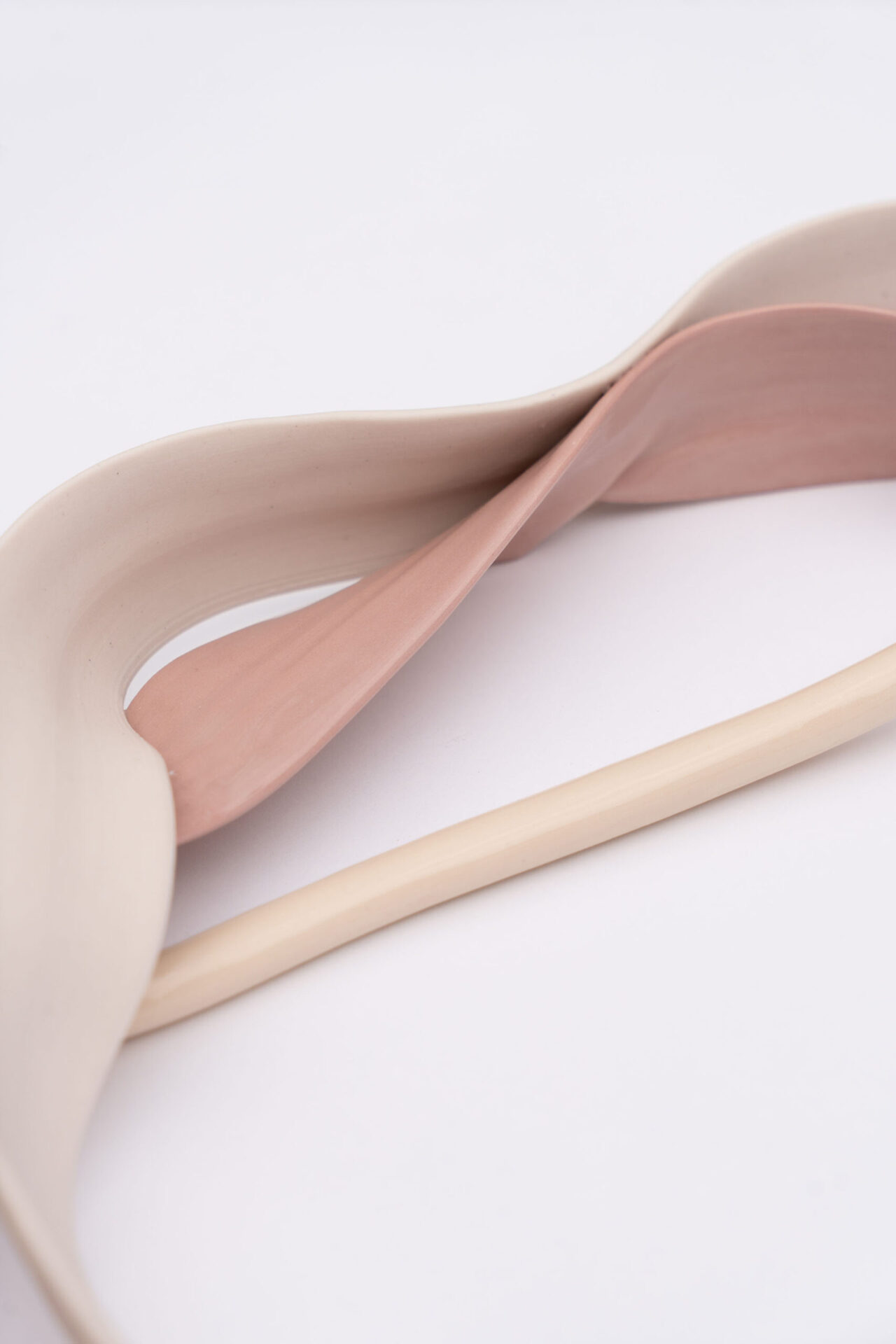 Detail of Porcelain Ribbon Wall Sculpture