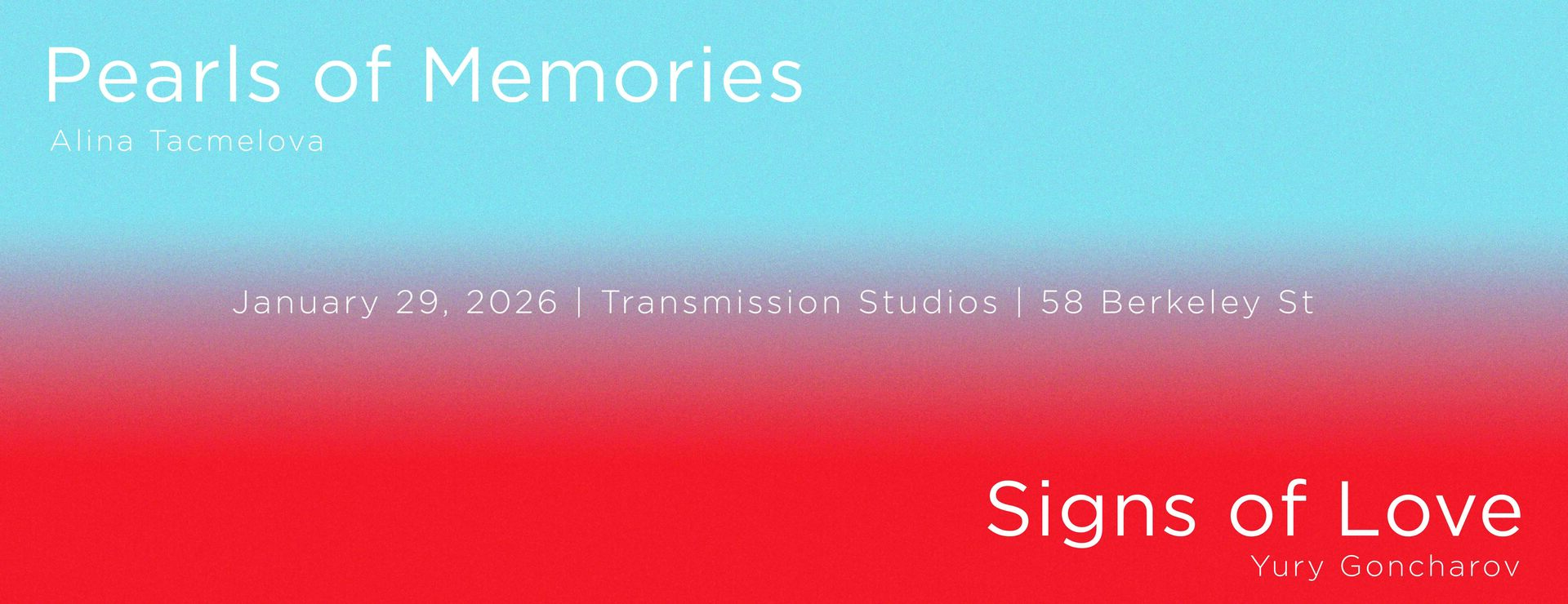 Pearls of Memory. 
Signs of Love.