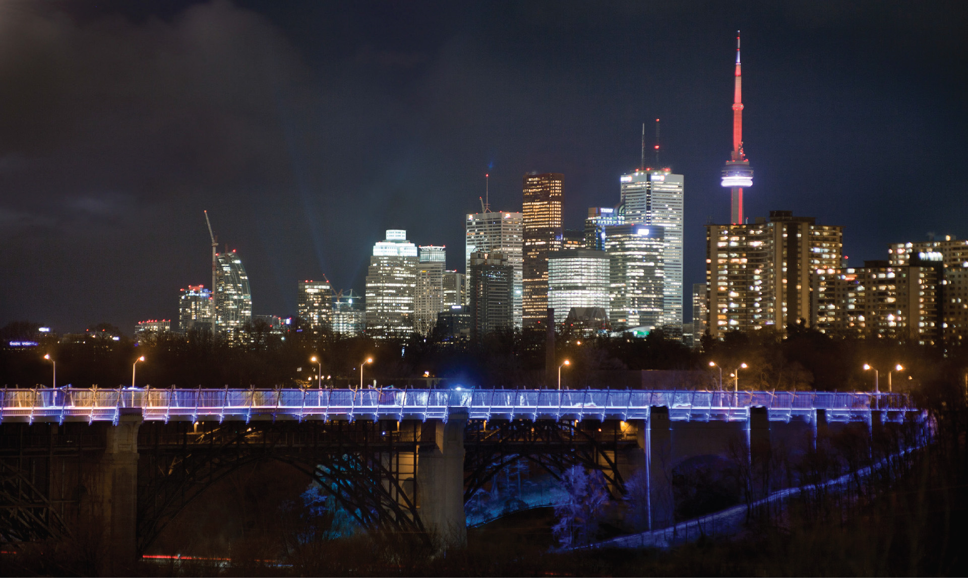 The ‘Luminous Veil’ project set against the Toronto skyline