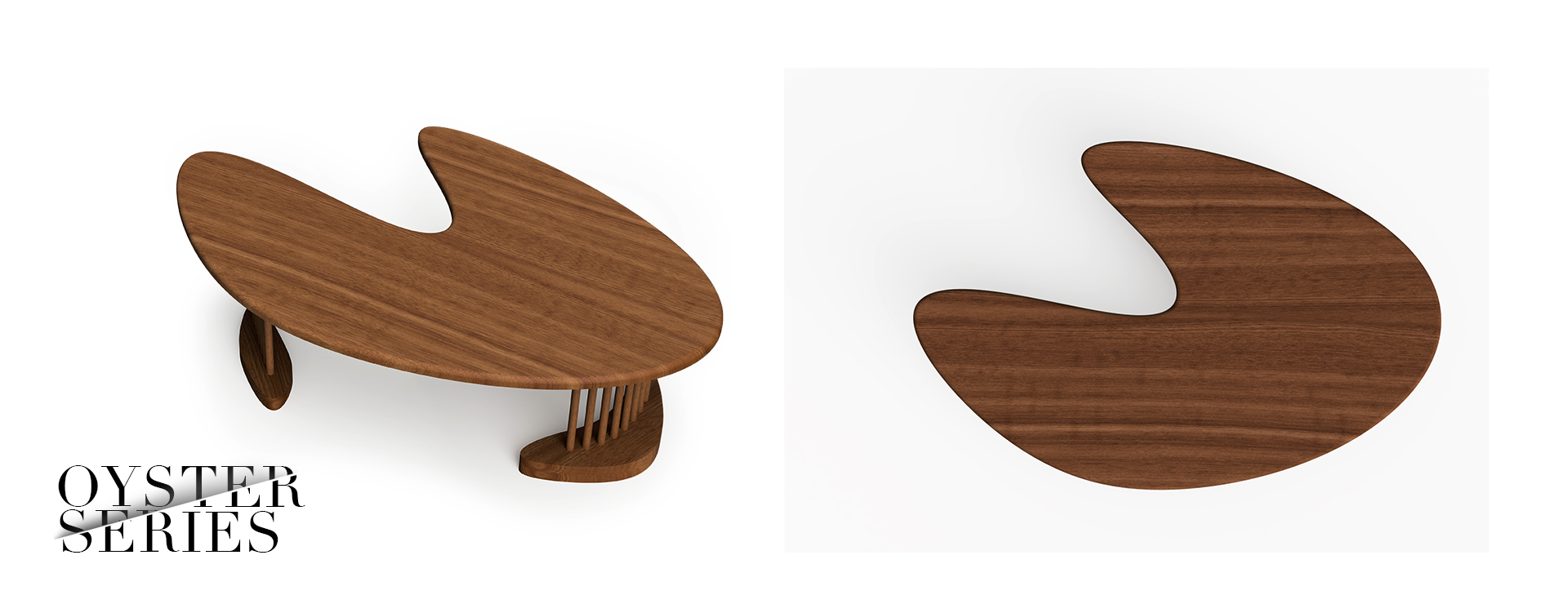 Rendering of a wood table