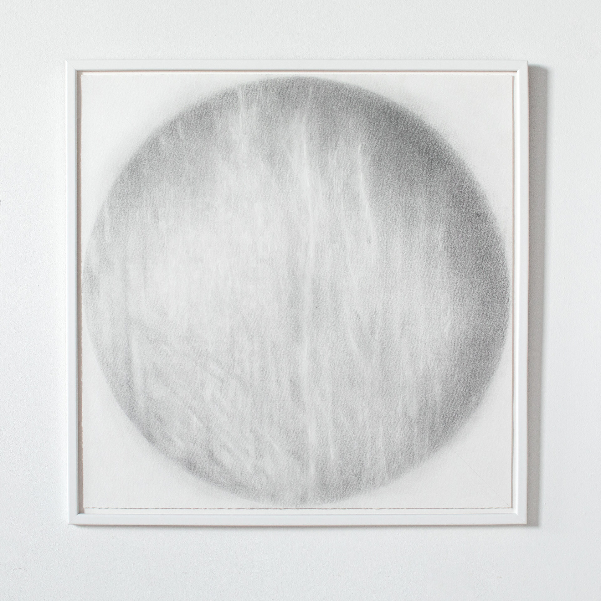 framed square shaped, graphite drawing