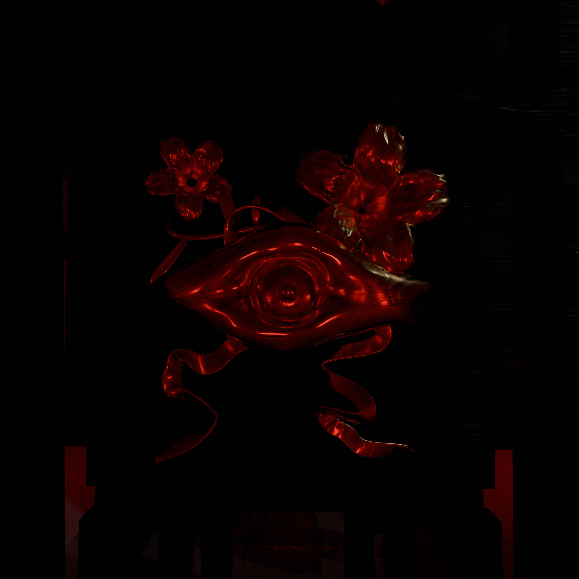 A close up of an ornament on the altar.