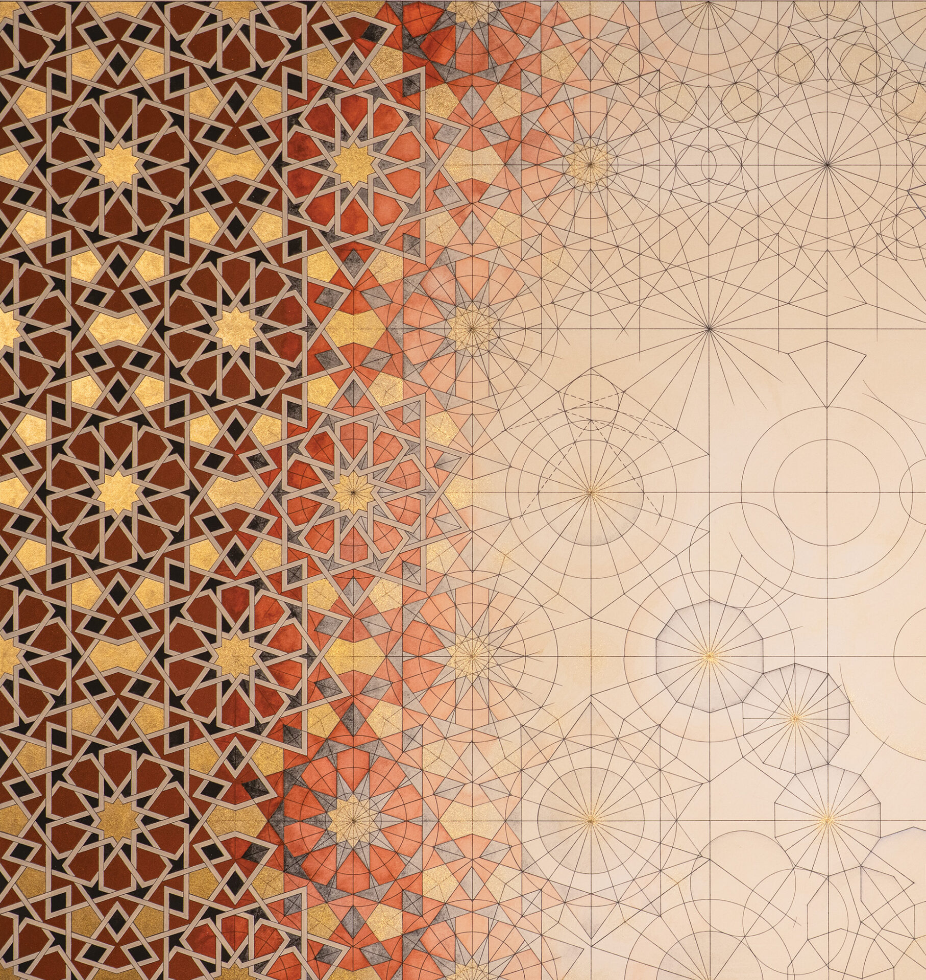 Intricate geometric painting
