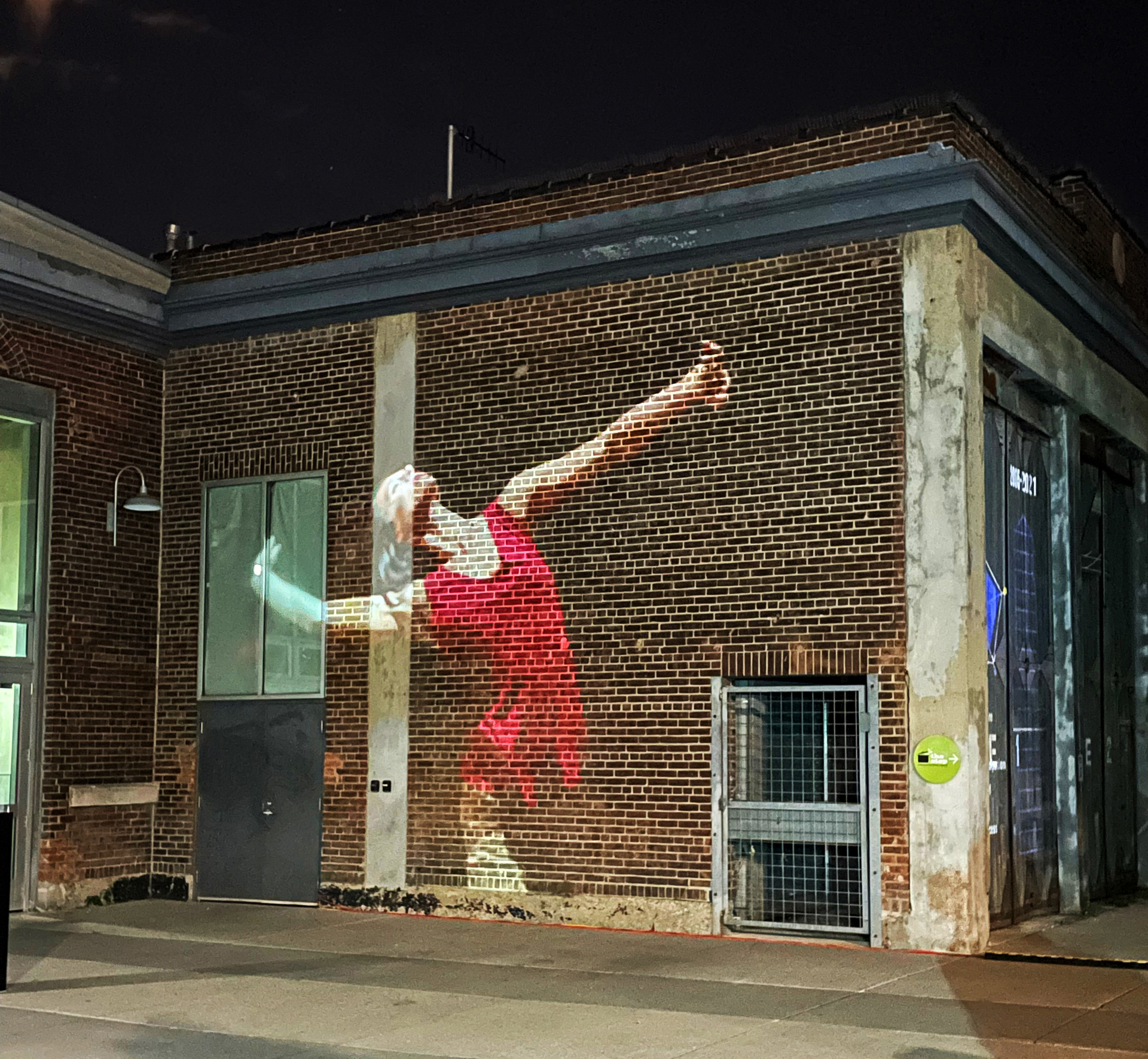 Outdoor projection of final film from Nuit Blanche 2022